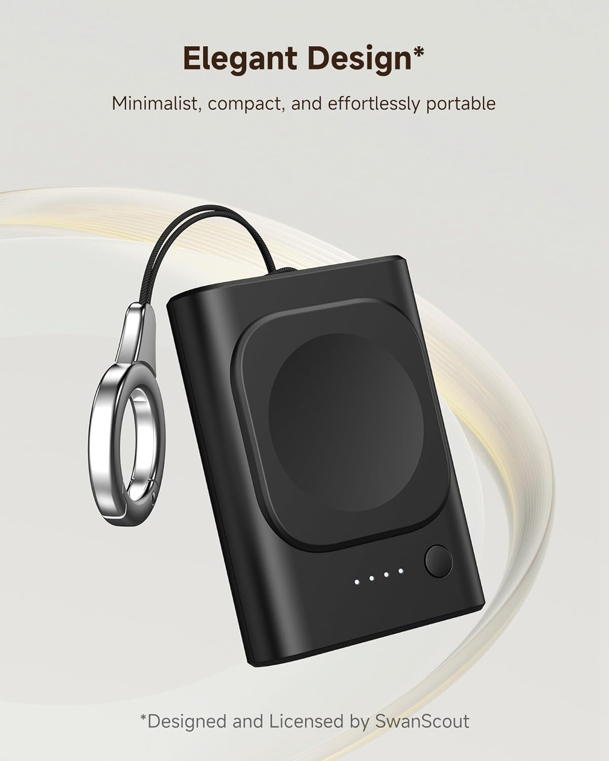 Portable Charger for Samsung Galaxy Watch 8/8 Classic/Ultra/7, 1800mAh Charger for Samsung Watch FE/6/6 Classic/5/5 Pro/4/4 Classic/3/Active 2, with Keychain - Image 5