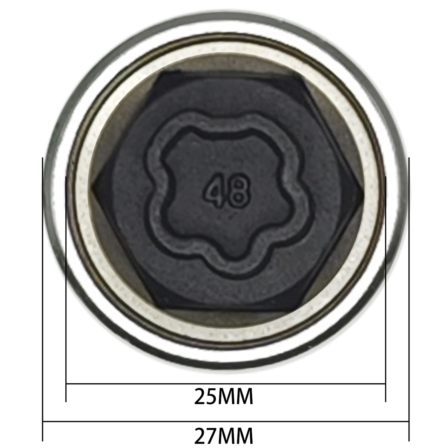 048 Wheel Locking Nut Key Compatible with BMW Series, Socket OD 27mm - ID 25mm, Nut Adapter, Anti-Theft Lug Nut Removal Tool - Image 3
