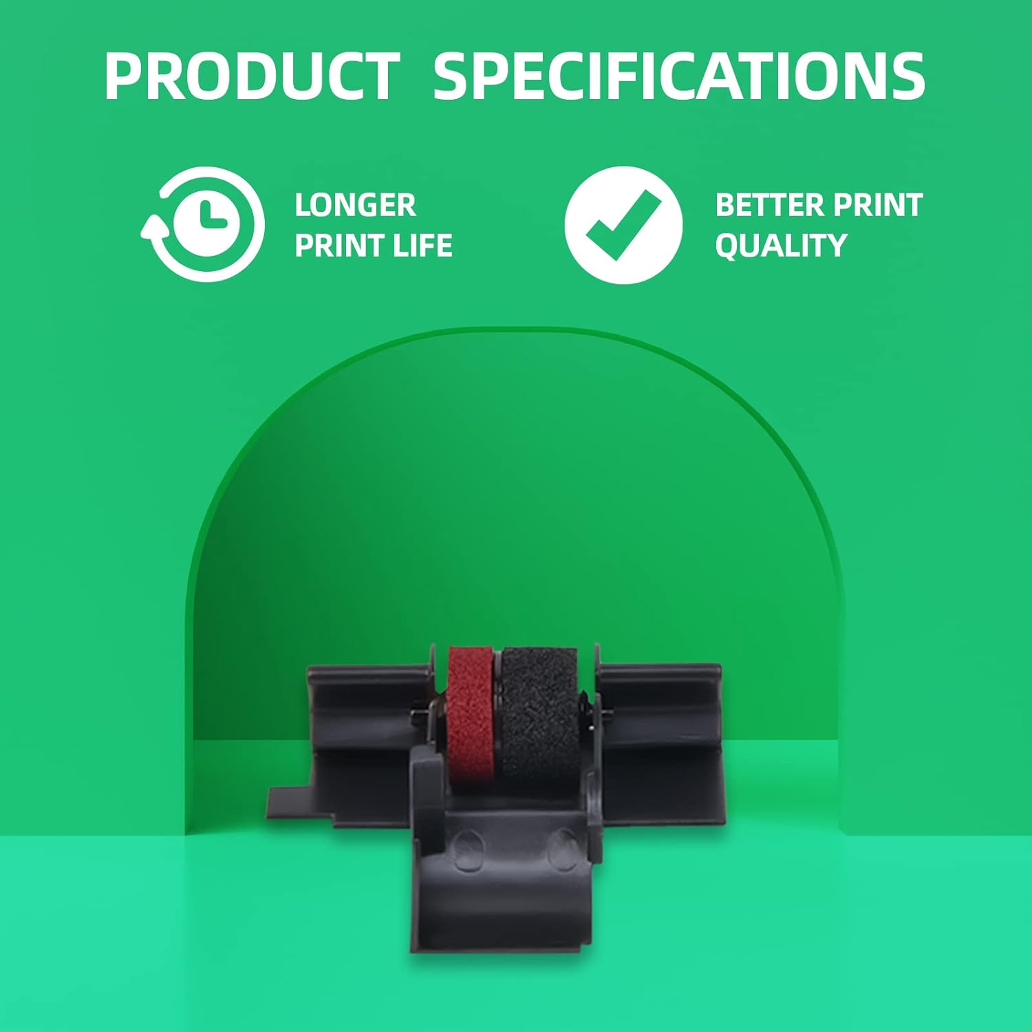 3 Pack Compatible Calculator Ink Ribbon for IR-40T,IR40T,CP13,MP-12D,PR42 - Replacement for Sharp EL-1750V,EL-1801V,Casio HR-100TM,HR-170RC,Canon P23-DHV (Black & Red, Individually Sealed) - Image 2