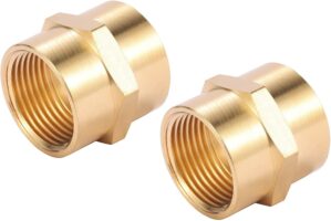 2 Pack Brass Pipe Fitting, Coupling...