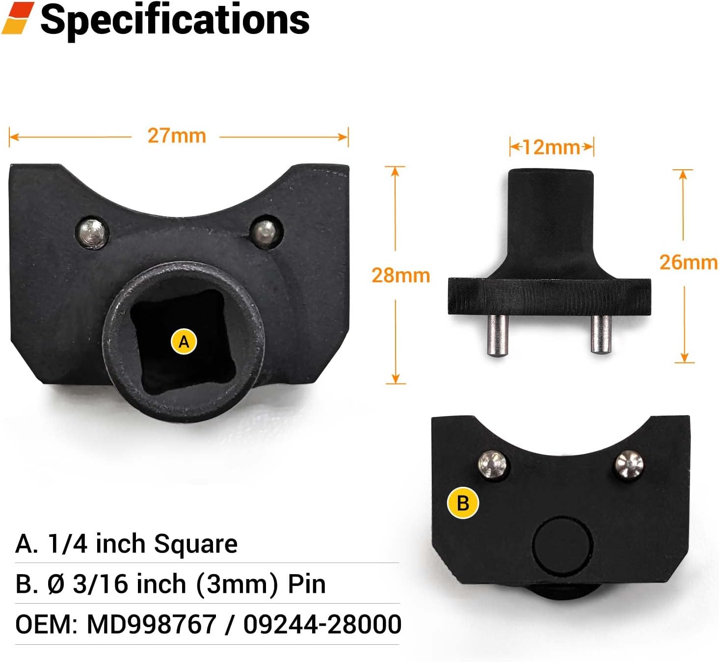EWK Cam Timing Belt Tensioner Removal Tool Tension Pulley Wrench for Mitsubishi Hyundai - Image 2