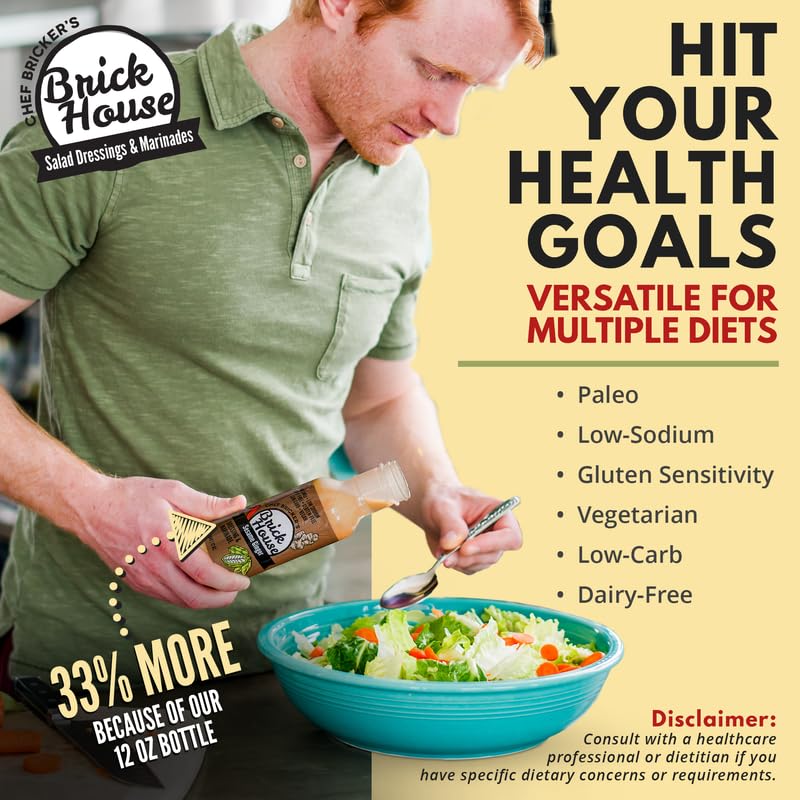 Brick House Sesame Ginger Salad Dressing Vinaigrette, 12 oz - Vinaigrette Inspired by Asian Salad Dressings - Vegan, Low Carb, Low Sodium Sesame Dressing, No Preservatives, Made in USA - Image 5