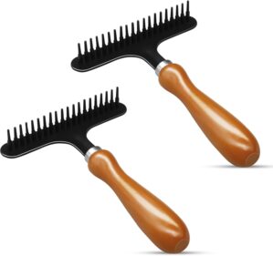 2 Pcs Hand Held Carpet Rake to Fluf...