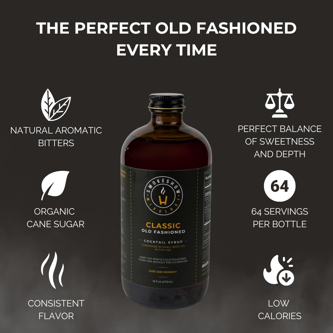 Smokeshow Cocktail Syrup - 64 Servings (16 oz, Classic Old Fashioned) - Image 4