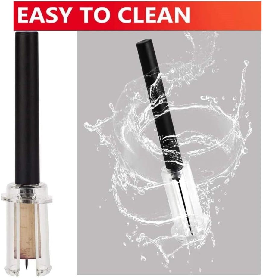 Wine Air Pressure Pump Bottle Opener Set With Foil Cutter,Simple Wine Pump Cork Remover Corkscrew,Efficient Corkscrew Bottle Opener,Easy Screw Out Tool,Great For Wine Lovers,Perfect Wine Gift. - Image 7