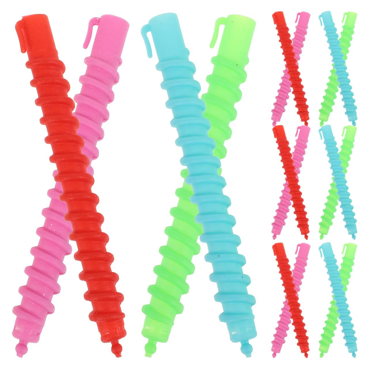60Pcs Hollow Spiral Perm Bars 6.22 Inch Lightweight Perm Rods for Professional Cold Styling Suitable for Long and Short Hair