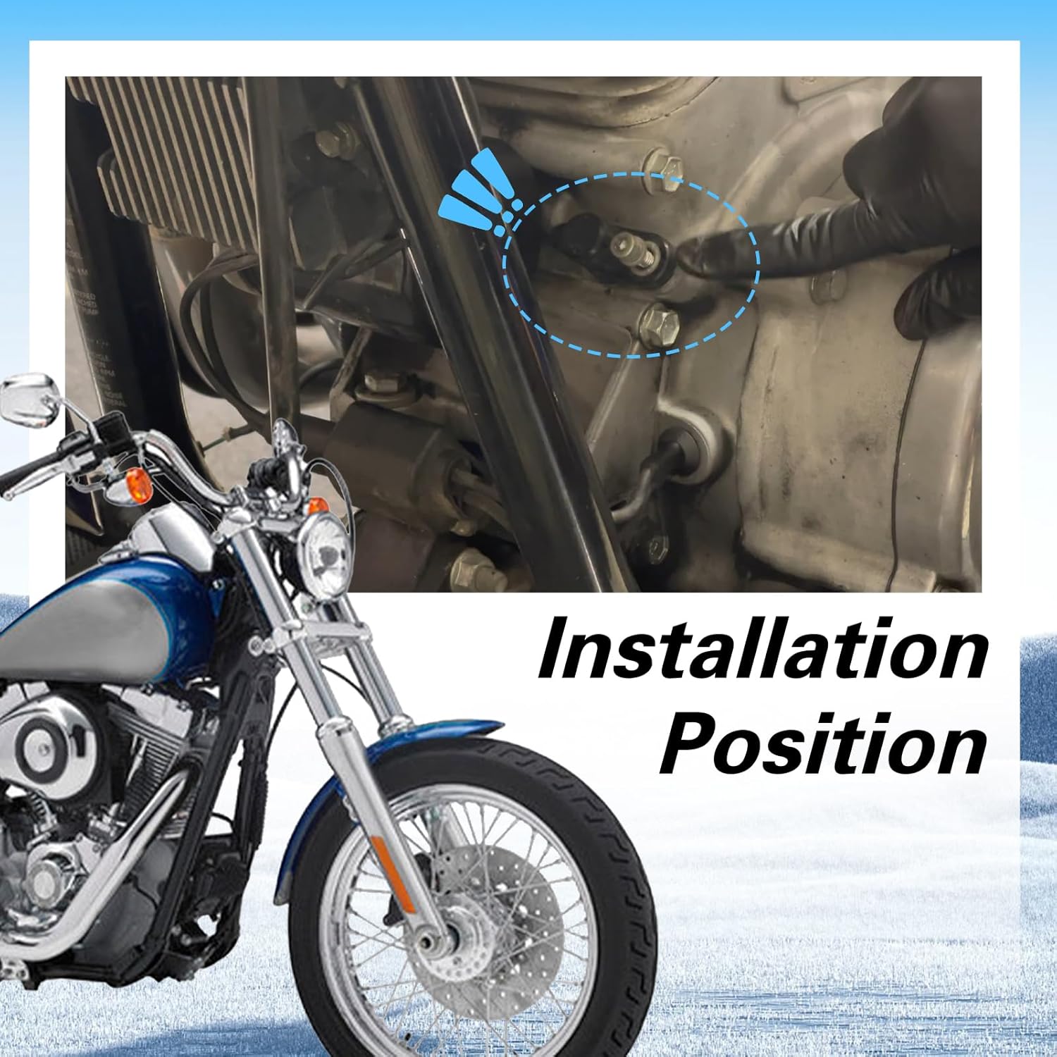 Crankshaft Position Sensor Compatible with Touring Dyna Electra FLHT FLHR FXD Wide Glide Road King 2000 2001 2003 Replace#:32798-00B - Image 5