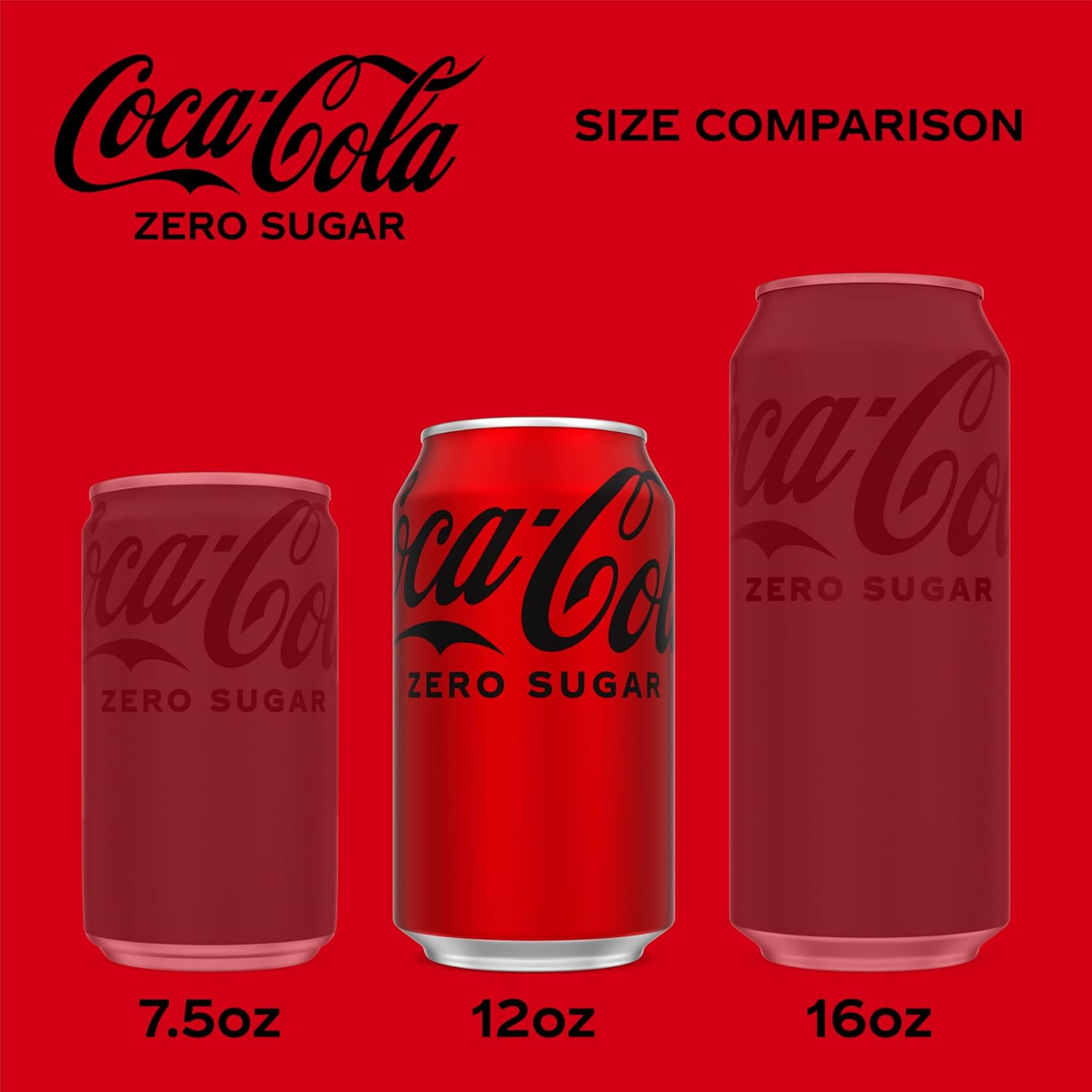 Coca-Cola Zero Sugar Soda, 12 fl oz Cans, 12 Pack - Classic Cola Soft Drink Fridge Pack - Image 6