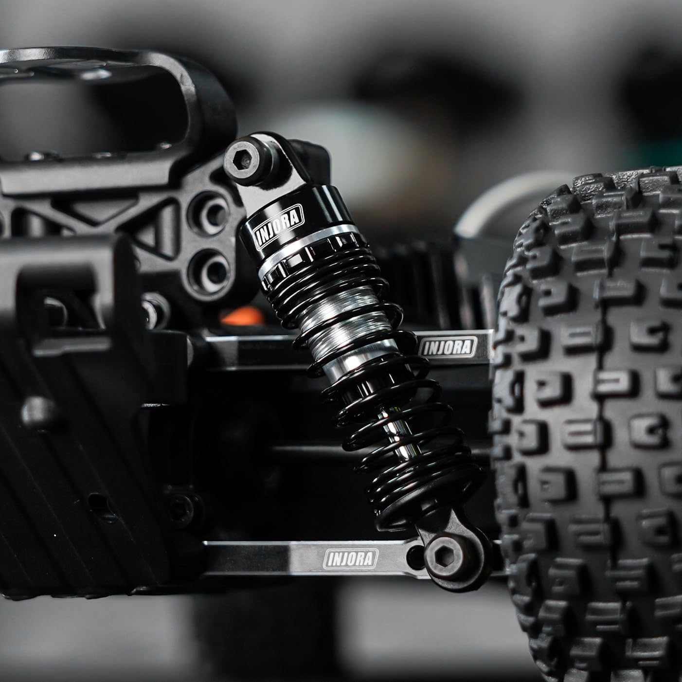 INJORA 59mm Aluminum Oil Shocks for ARRMA MOJAVE TYPHON GRANITE GROM - Image 6