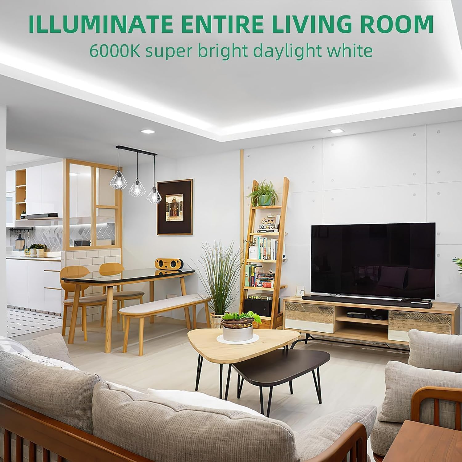 Lamomo Neon Rope Lights, 49.2ft White IP65 Waterproof LED Strip Lights, 24V 6000K Silicone 1800 LEDs Neon Lights for Indoor, Bedroom, Living Room - Image 3