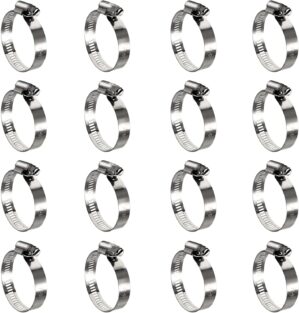 16 Pack Stainless Steel Hose Clamps...