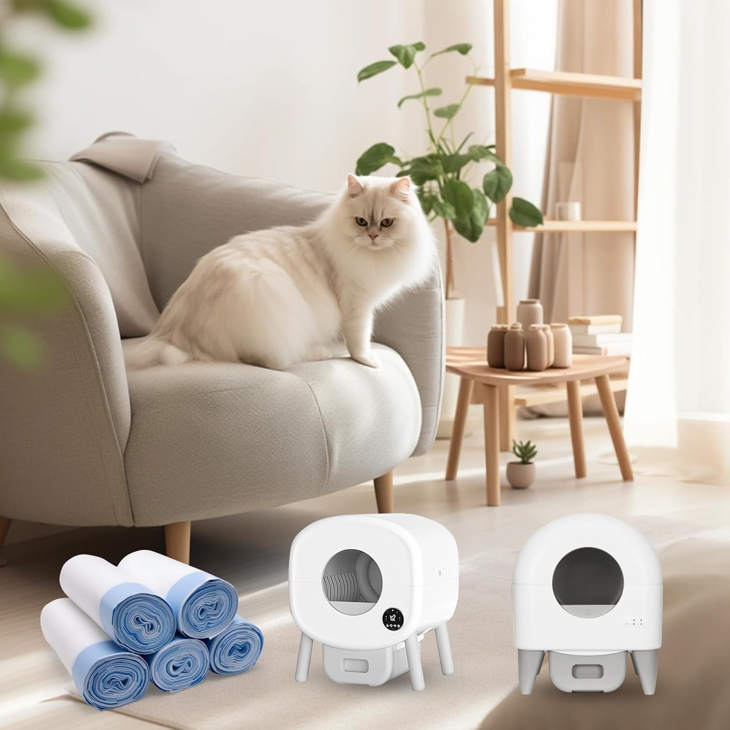 100 Count 26" x 11.8" Cat Litter Box Liners for Fsitego and Fumoi Self Cleaning Litter Box, Extra Thick Heavy Duty Cat Litter Bags Replacement, 3-4 Gallons of Capacity - Image 7