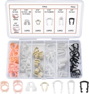 77 Pcs Fuel Line Retainer Clip Asso...