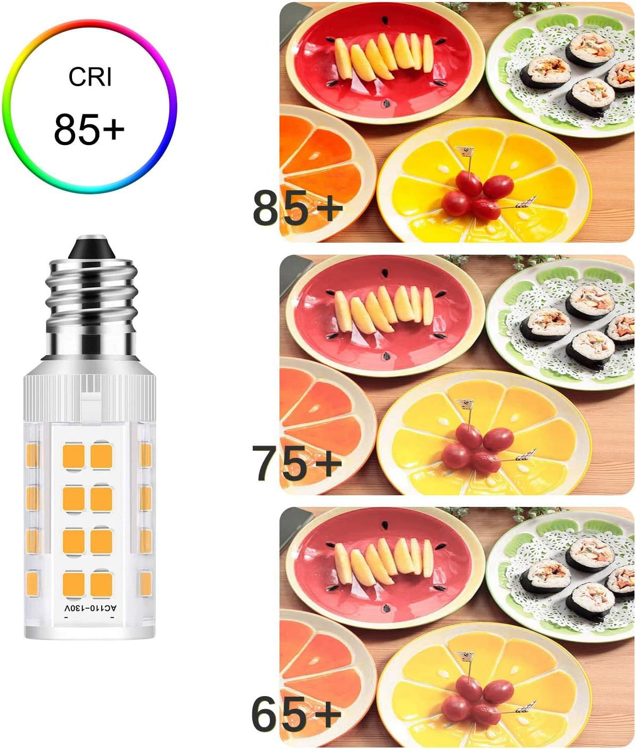 2Pack Makeup Mirror LED Bulbs Replacement Mirror 20W RP34B Light Bulb fits BE151T BE71CT BE47X BE47BR for Cosmetic Vanity Makeup Mirror with Single Double Sided Lighted Magnification (3000K) - Image 5