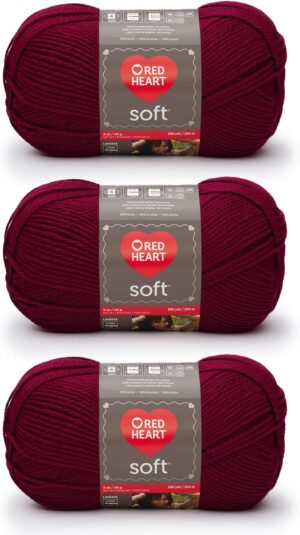 Red Heart Soft Wine Yarn – 3 ...