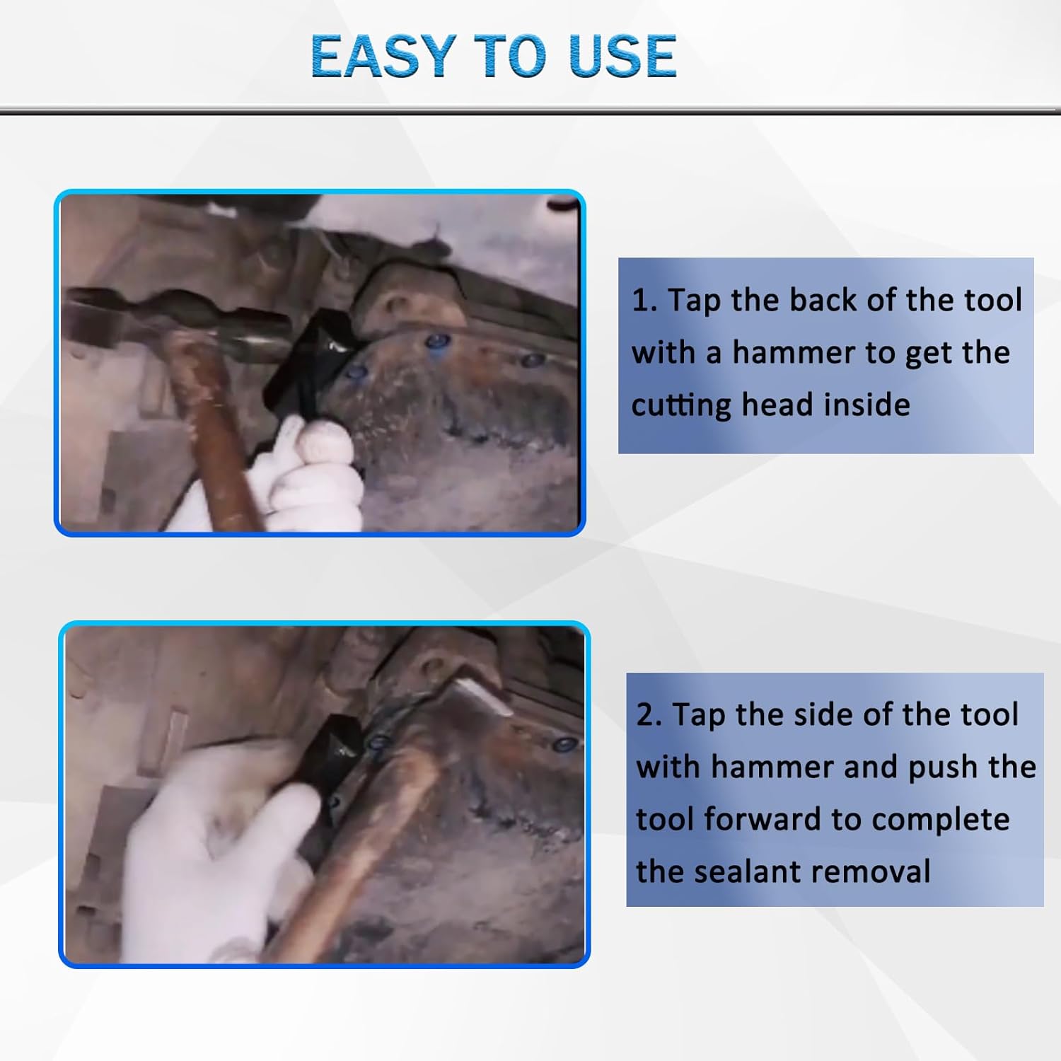 Oil Pan Separator Tool Compatible with Benz/BMW, Gasket Remover Scraper Tool, Engine Transmissions RTV Sealant Removal Tool Kit - Image 3