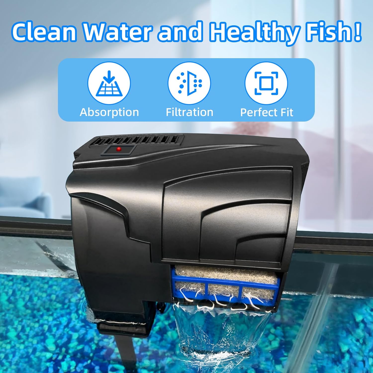 AQUANEAT Replacement Ammonia Reducer Pads Compatible with Aqueon QuietFlow 20 and 75 LED PRO Aquarium Power Filter (6) - Image 6