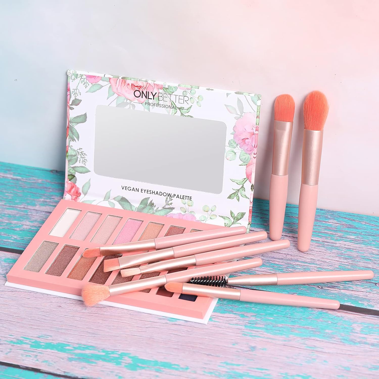 Vegan Organic Eyeshadow Palette - 16 Colors Highly Pigmented Metallic Colorful Long Lasting Nude Shimmer - Image 5