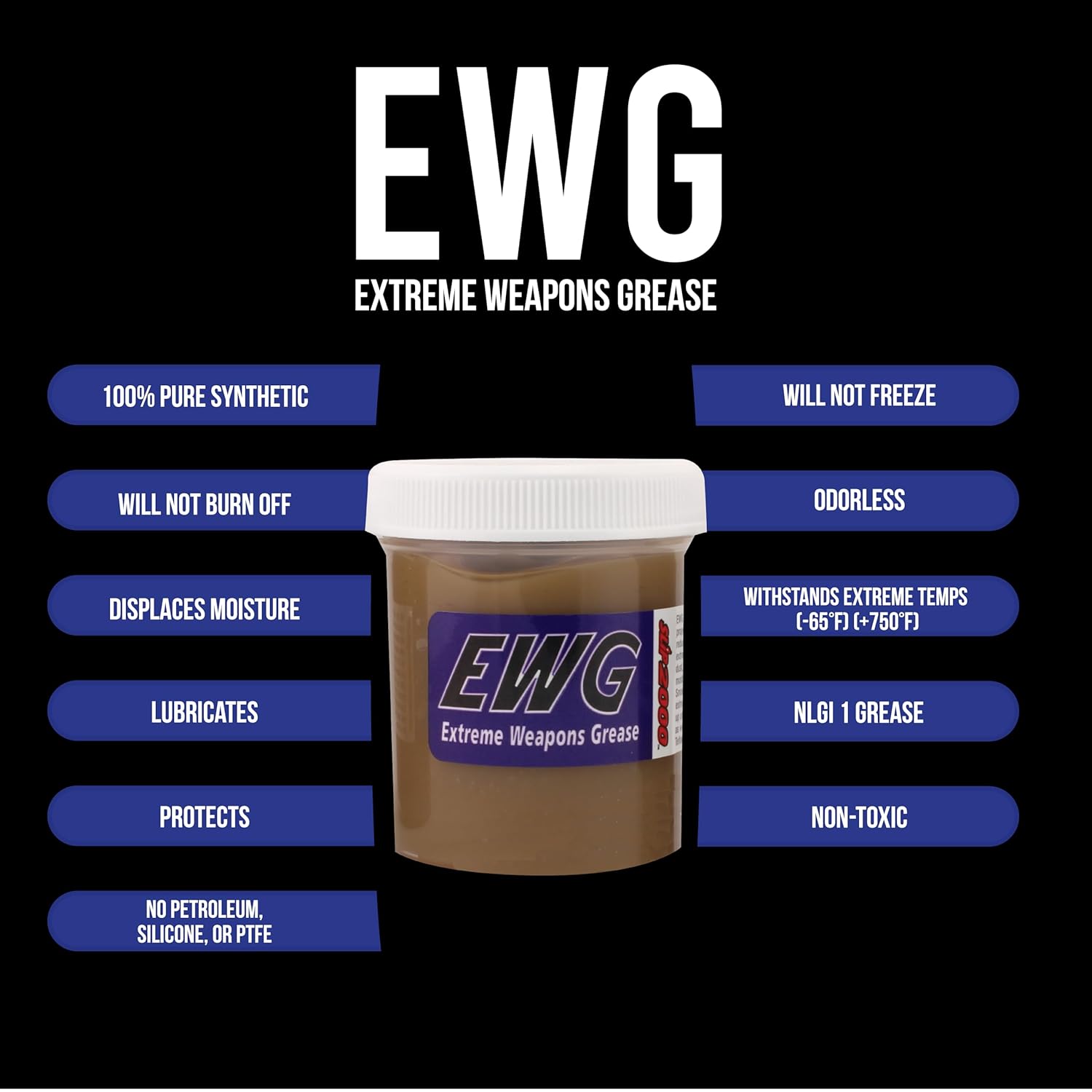 SLIP 2000 Extreme Weapons Grease (EWG), Reduces Friction and Wear, Grease Lube in Anti-Ware Package, Extreme Pressure Properties, No PTFE, 4 oz - Image 3