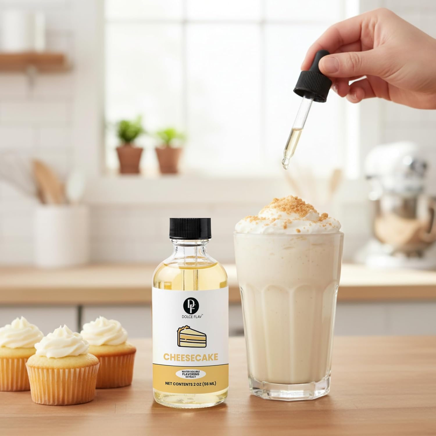 Dolce Flav Cheesecake Extract – 2 Ounce Water-Soluble Kosher, Sugar-Free, Concentrated Creamy Flavor for Desserts, Frostings & Pastries, Includes Measured Dropper - Image 7