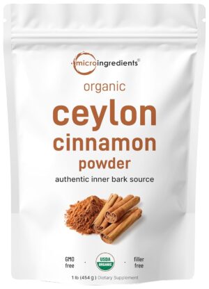 Organic Ceylon Cinnamon Powder, 1 l...