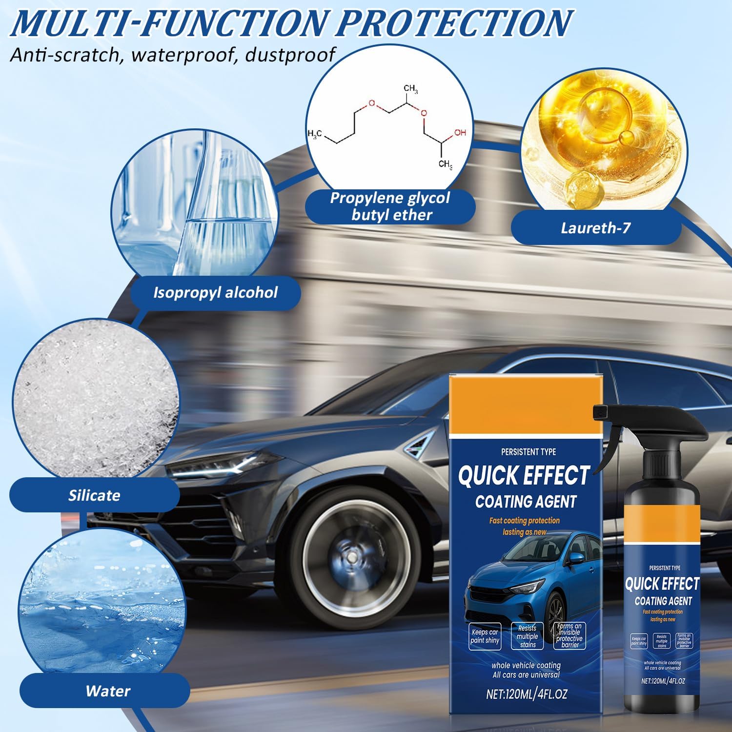 2Pcs Advanced Quick Effect Coating Agent,Advanced Car Quick-Acting Coating Agent Spray,Car Coating Spray, 2025 New Quicks Effective Coatings Sprays - Image 5