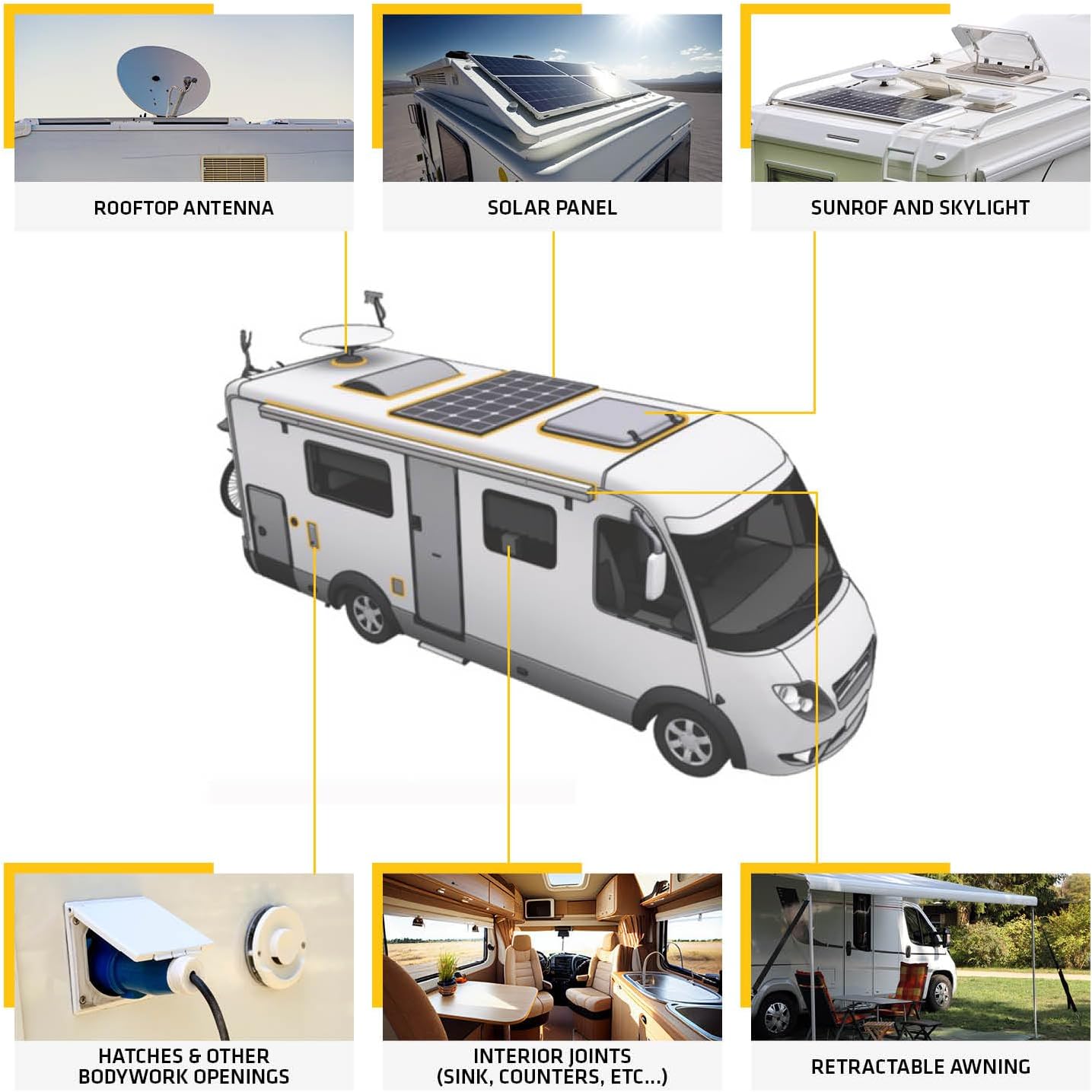 SIKA Sikaflex-221 Multi-Purpose Polyurethane Sealant/Adhesive, 10.1 fl oz, White – Fast-Curing, Permanent Elastic Bond, Weather-Resistant, Sandable & Paintable - Image 6