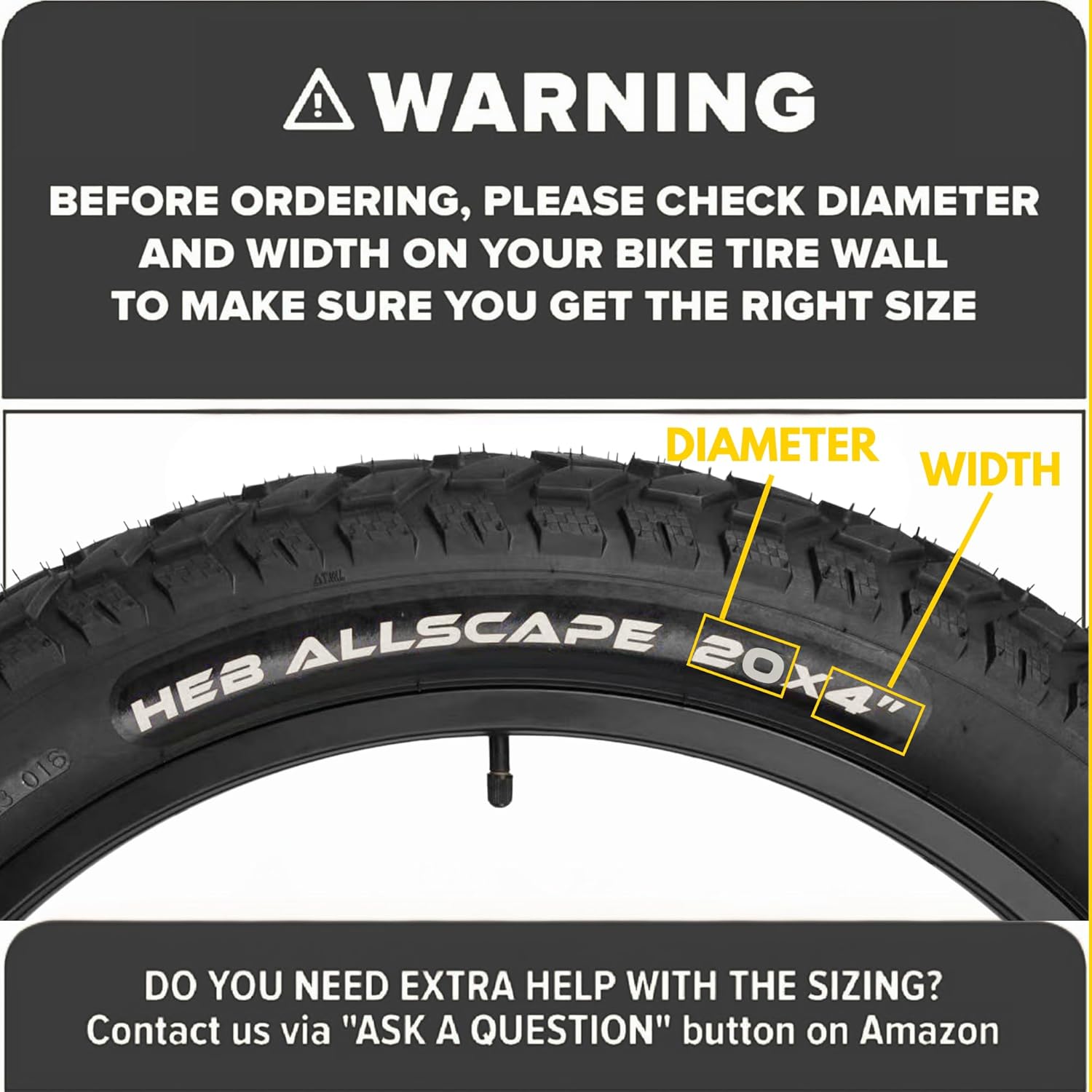 Allscape 20x4.0 Fat Tire E-Bike Tires – Heavy Duty 20 Inch Bike Tires for Electric Bikes & Mountain Bikes, All-Terrain Grip, Puncture Resistance, Trail Ready – 1 Pack – USA Customer Support - Image 2