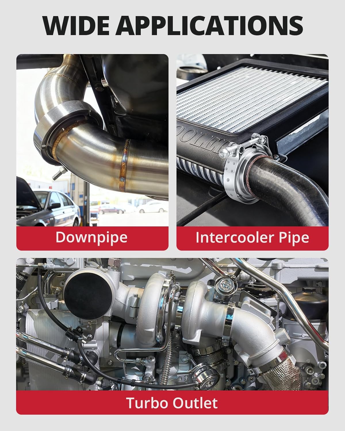 EVIL ENERGY V Band Clamp for Flange Kit Stainless Steel (1, 2.0") - Image 6