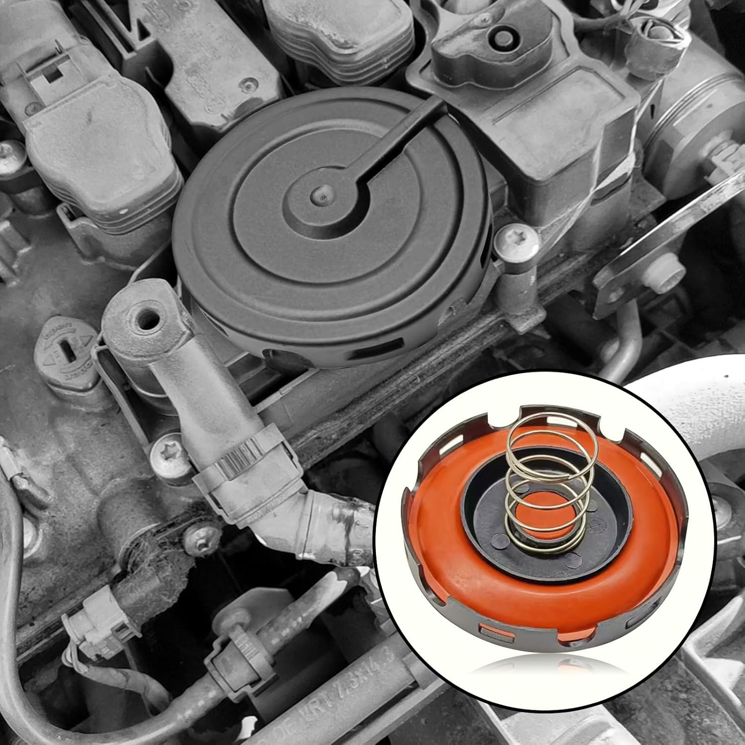 PCV Valve Diaphragm Cover Repair Kit Compatible with VW Golf Jetta Passat GTI Beetle Tiguan Audi A3 A4 A5 A6 A7 Q5 Replaces 06H103495AC 917-064 - Image 7