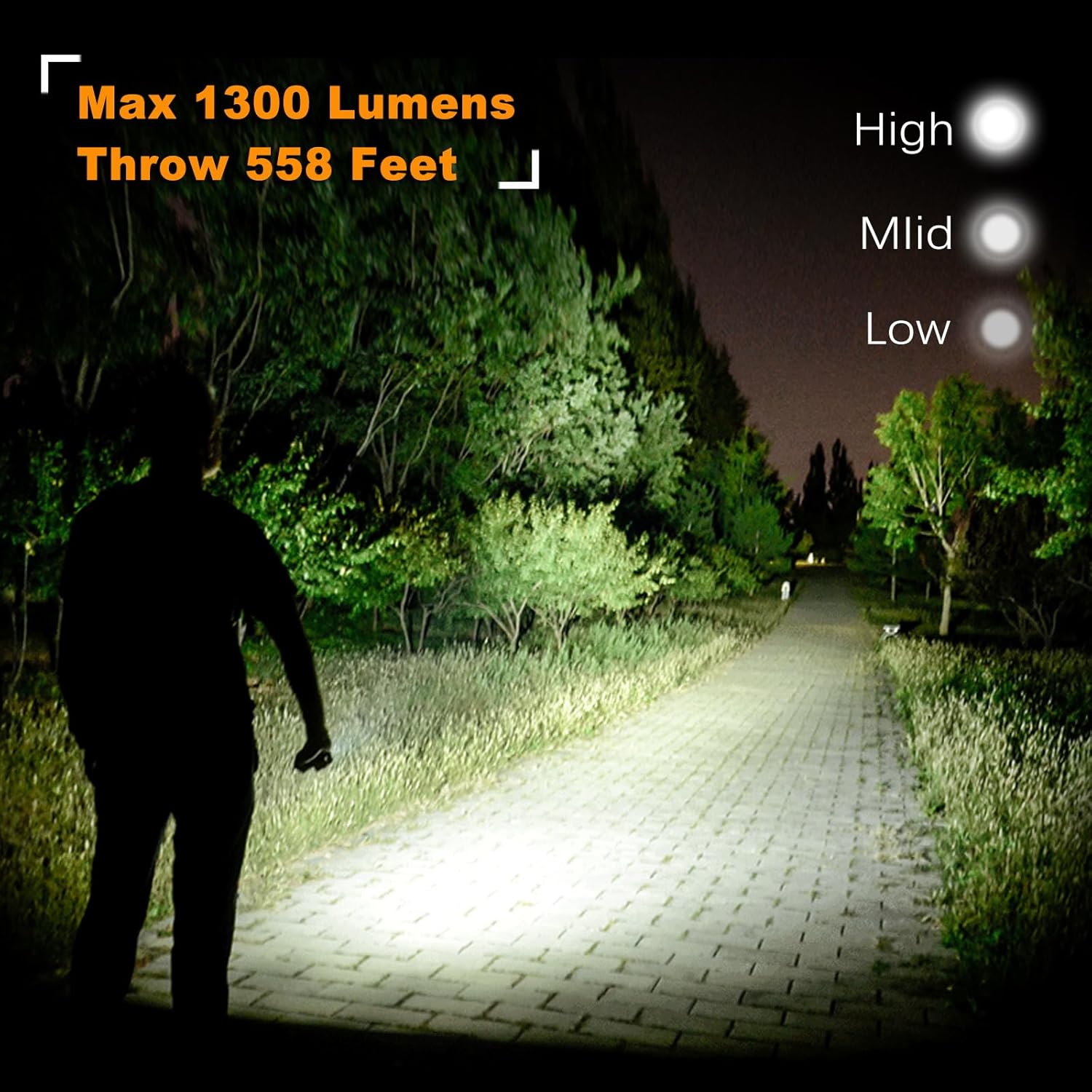 VTIGER T1A Mini Pocket EDC Flashlight with Clip,1300 Lumen Compact AA Rechargeable LED Little Flashlights, Super Bright Tail Switch Small Flash Light with Magnet for Camping,Hiking,Outdoor,Emergency - Image 3