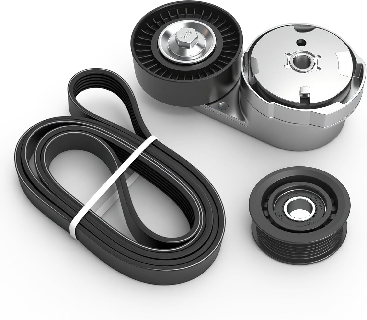 Belt Tensioner Serpentine Belt Idler Pulley Kit For Chrysler 200/Town & Country, For Dodge Avenger/Grand Caravan/Journey, For Ram C/V 3.6L V6 2011-2019, 39282, 38082, 6PK1960