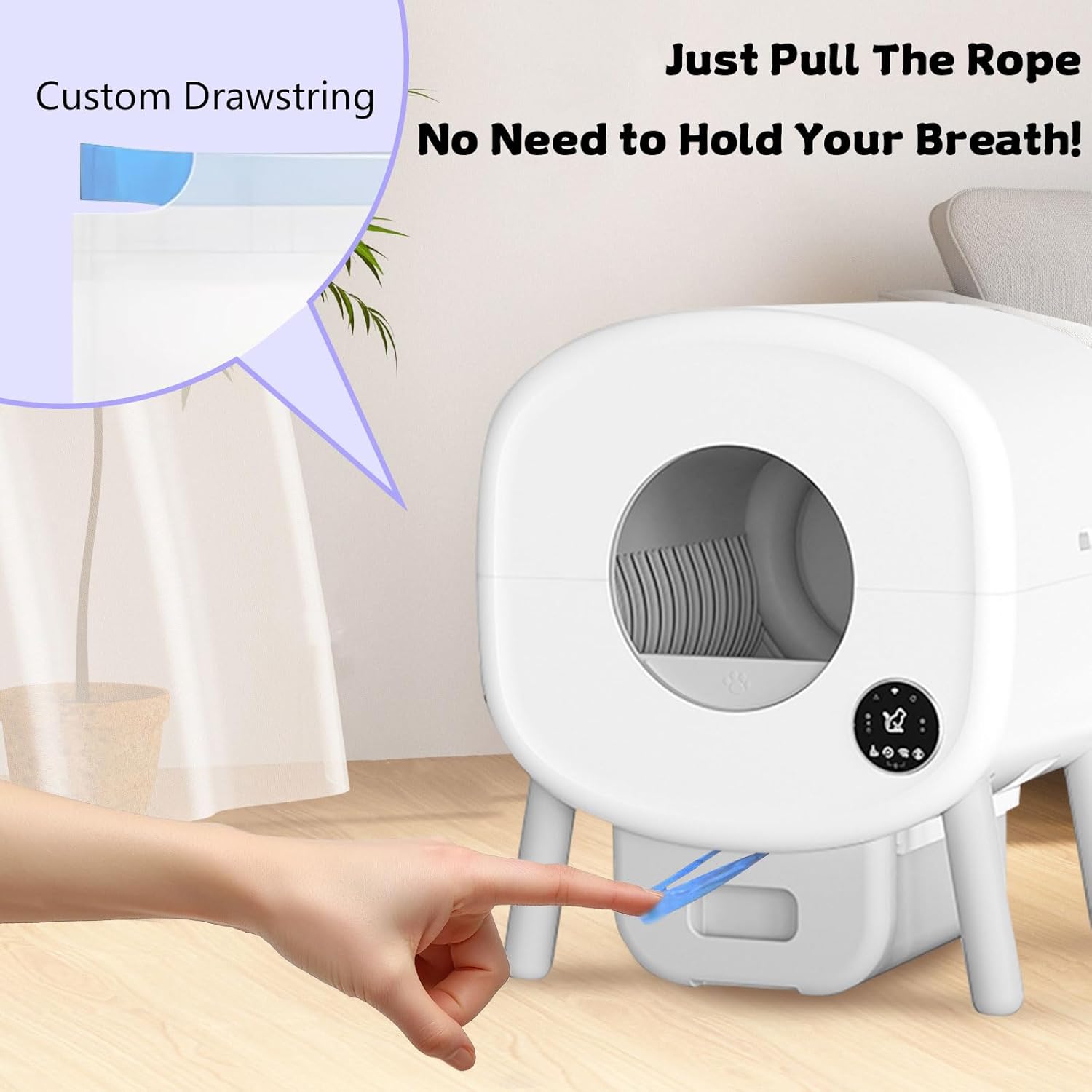 100 Count 26" x 11.8" Cat Litter Box Liners for Fsitego and Fumoi Self Cleaning Litter Box, Extra Thick Heavy Duty Cat Litter Bags Replacement, 3-4 Gallons of Capacity - Image 6