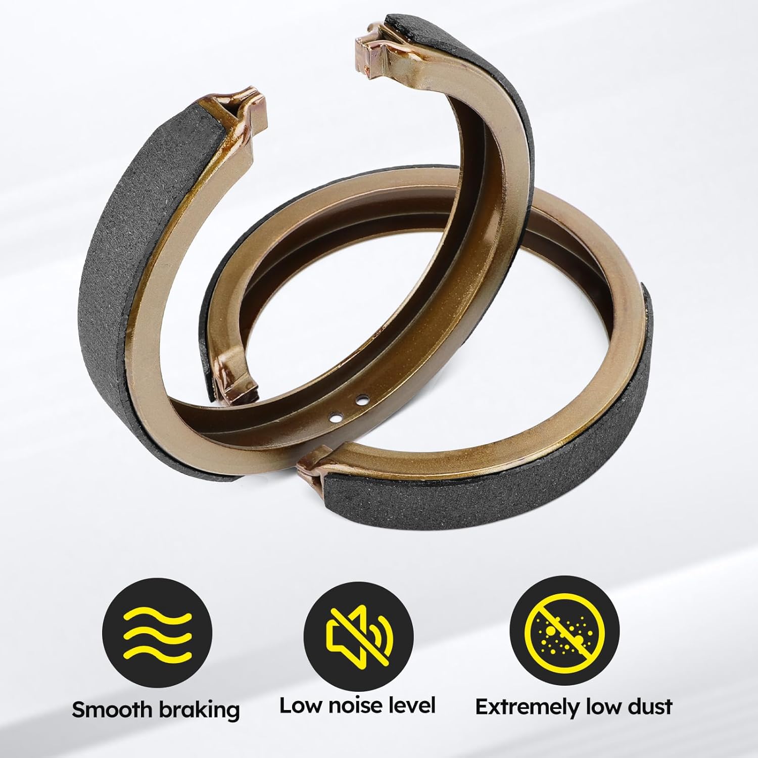 Rear Organic Material Brake Shoes 781PG S781, for SUVs and Pickup Trucks, Compatible with Chevrolet, GMC, Cadillac, Buick, Isuzu, Oldsmobile, Saab - Image 2