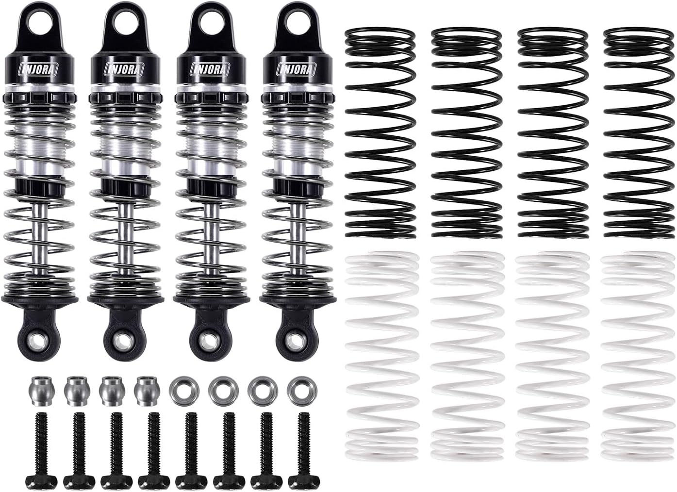 INJORA 59mm Aluminum Oil Shocks for ARRMA MOJAVE TYPHON GRANITE GROM - Image 2