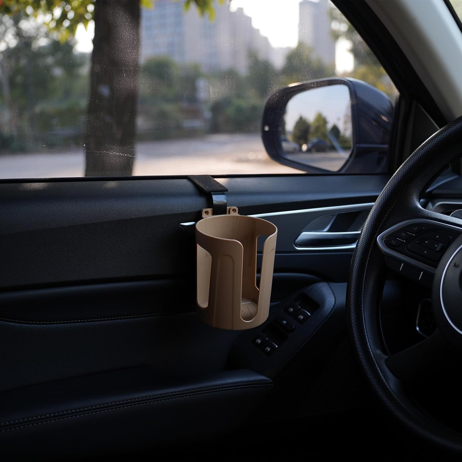 Large Car Door Cup Holder, Vehicle Armrest Cup Holder for Almost Any Size Bottle or Can - Image 2