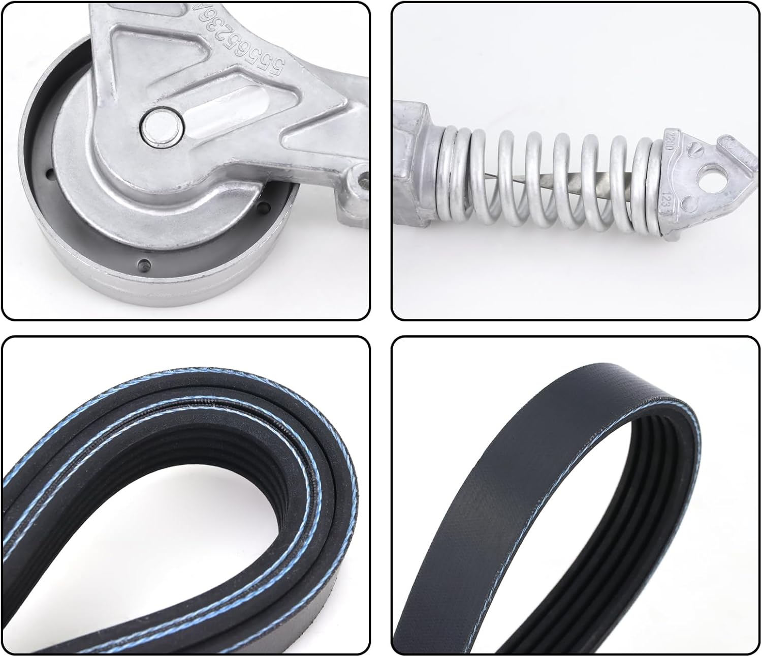 Belt Tensioner Assembly With Pulley With Serpentine Belt Compatible With 2011-2016 Chevy Cruze 2012-2019 Sonic 2013-2020 Trax 2016 Cruze Limited 2013-2020 Buick Encore Replace#55565236 5PK1400 - Image 7