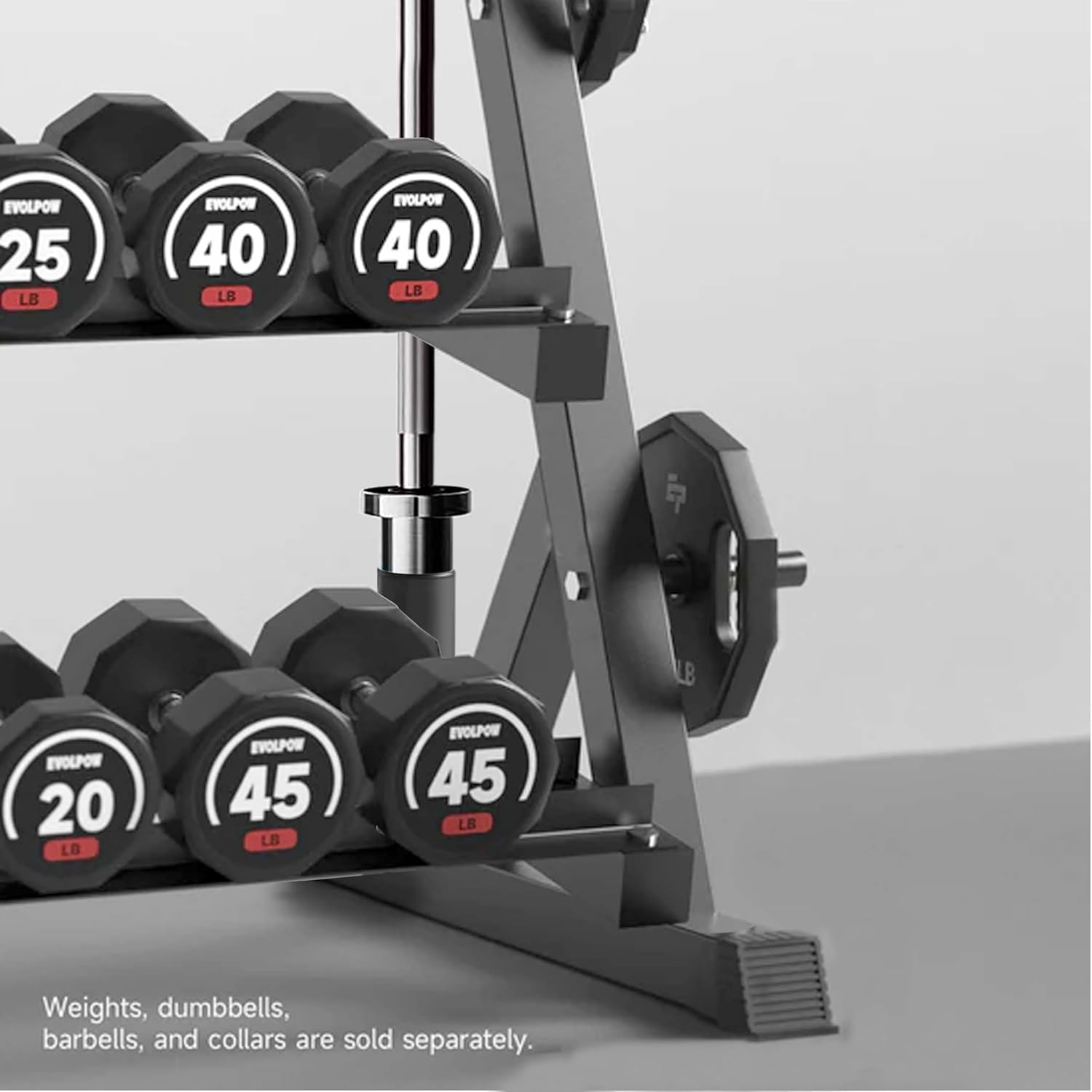 3 Tier Multifunctional Dumbbells Weights Barbells Rack, 1100 lbs Weight Capacity (Rack Only) - Image 6