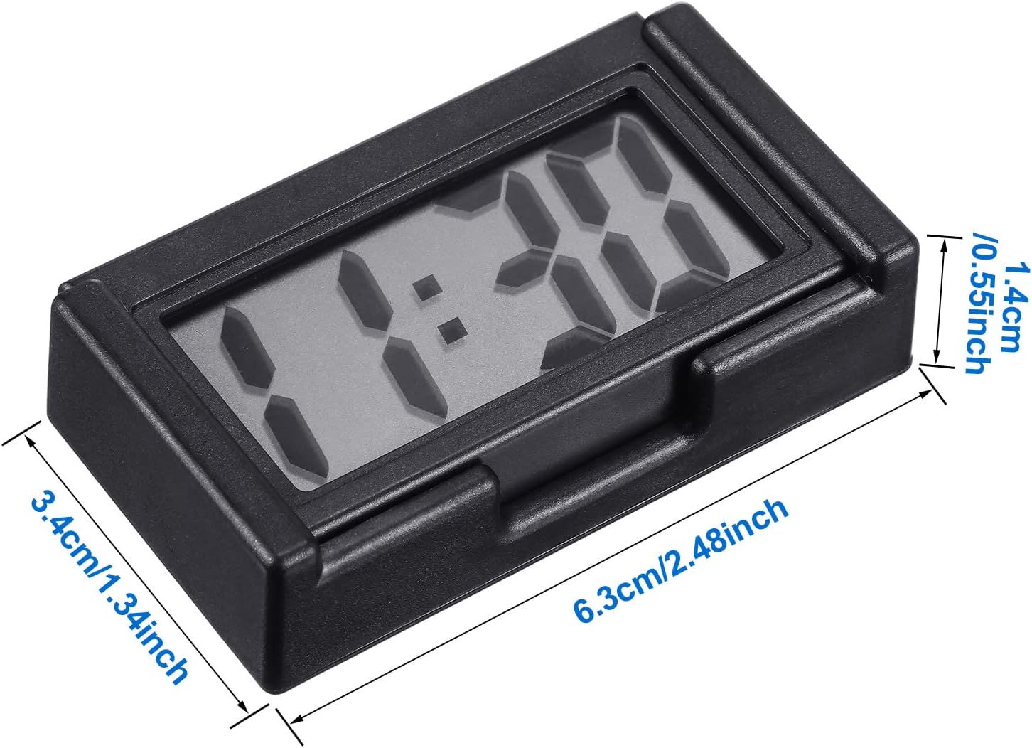 Frienda 24 Pieces Mini Digital Clock Small Digital Clock Stick on Battery Operated Self Adhesive Bracket for Car Dashboard Fridge (Black) - Image 2