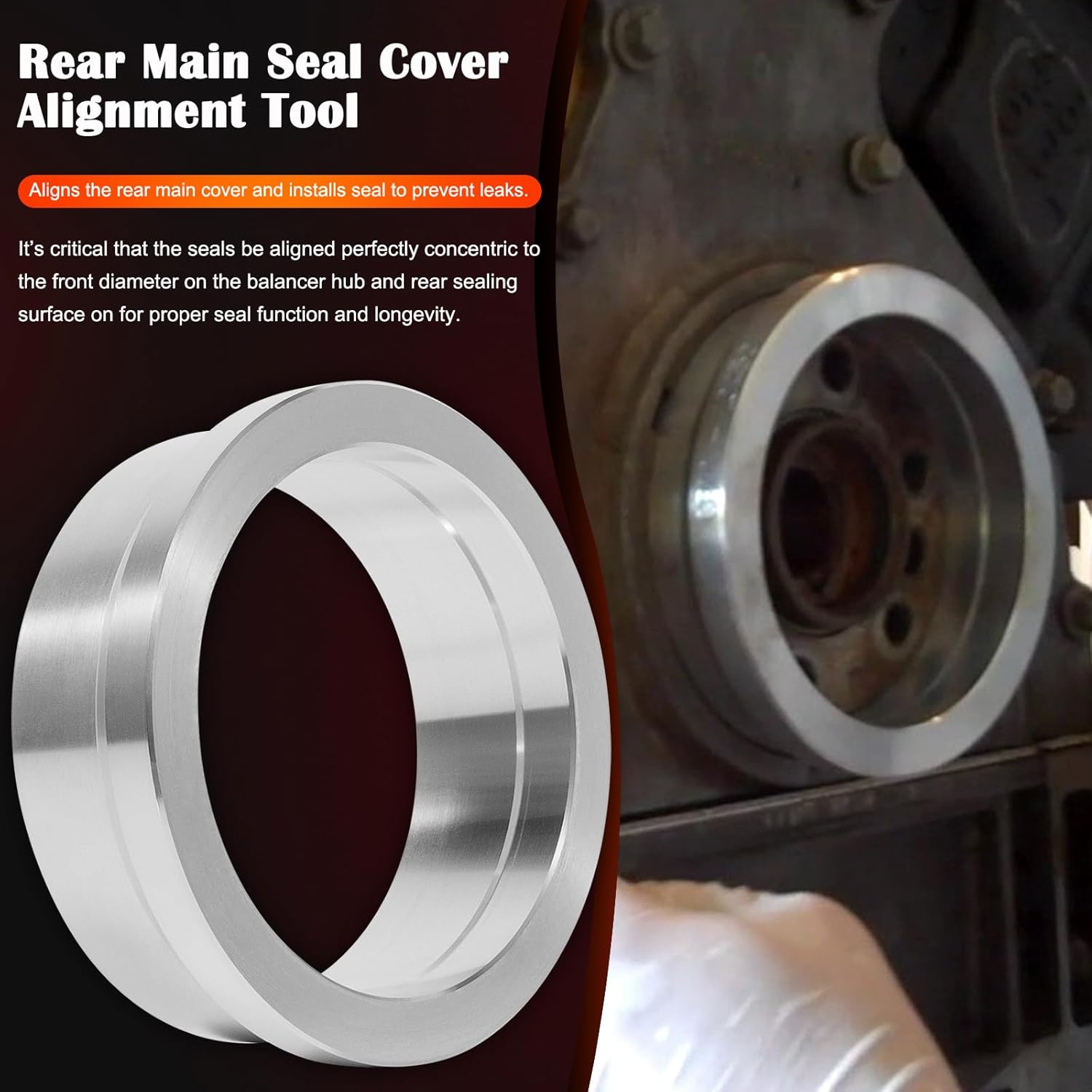 Front and Rear Cover Billet Alignment Tool & Oil Pan Alignment Tool Fits for LS Series Engines 4.8 5.3 5.7 6.0 LS1 LS2 LS3 LS6 L99 LS9 LSA LQ4 - Image 6