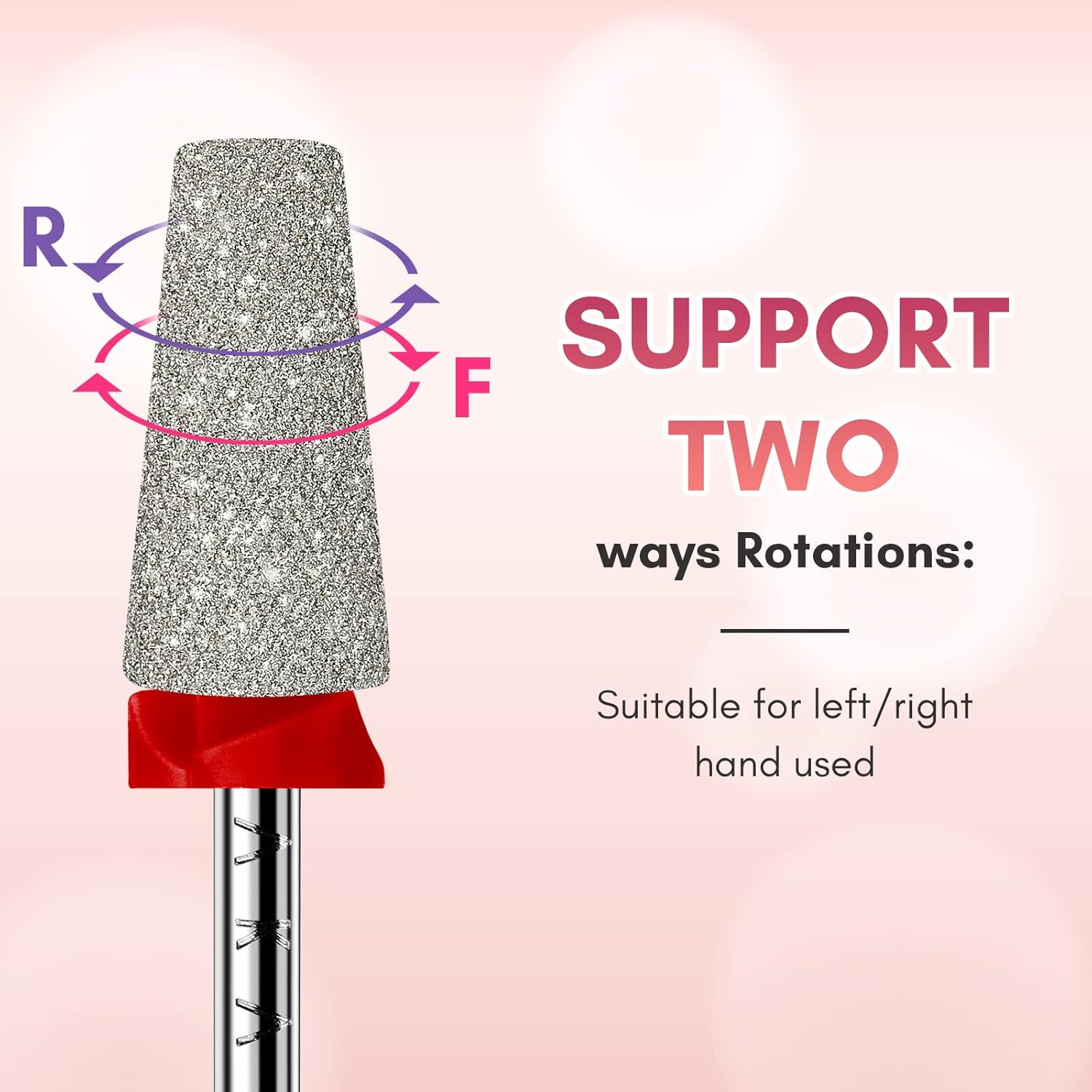 Makartt Nail Drill Bits - Tapered Barrel Carbide Diamond Sanding Buffer Bit for Nail Prep Cuticle Remove, Upgrade Nail Drill Tips with Cross Teeth and Dust-Proof Ring for Manicure Salon, F #320 Grit - Image 6