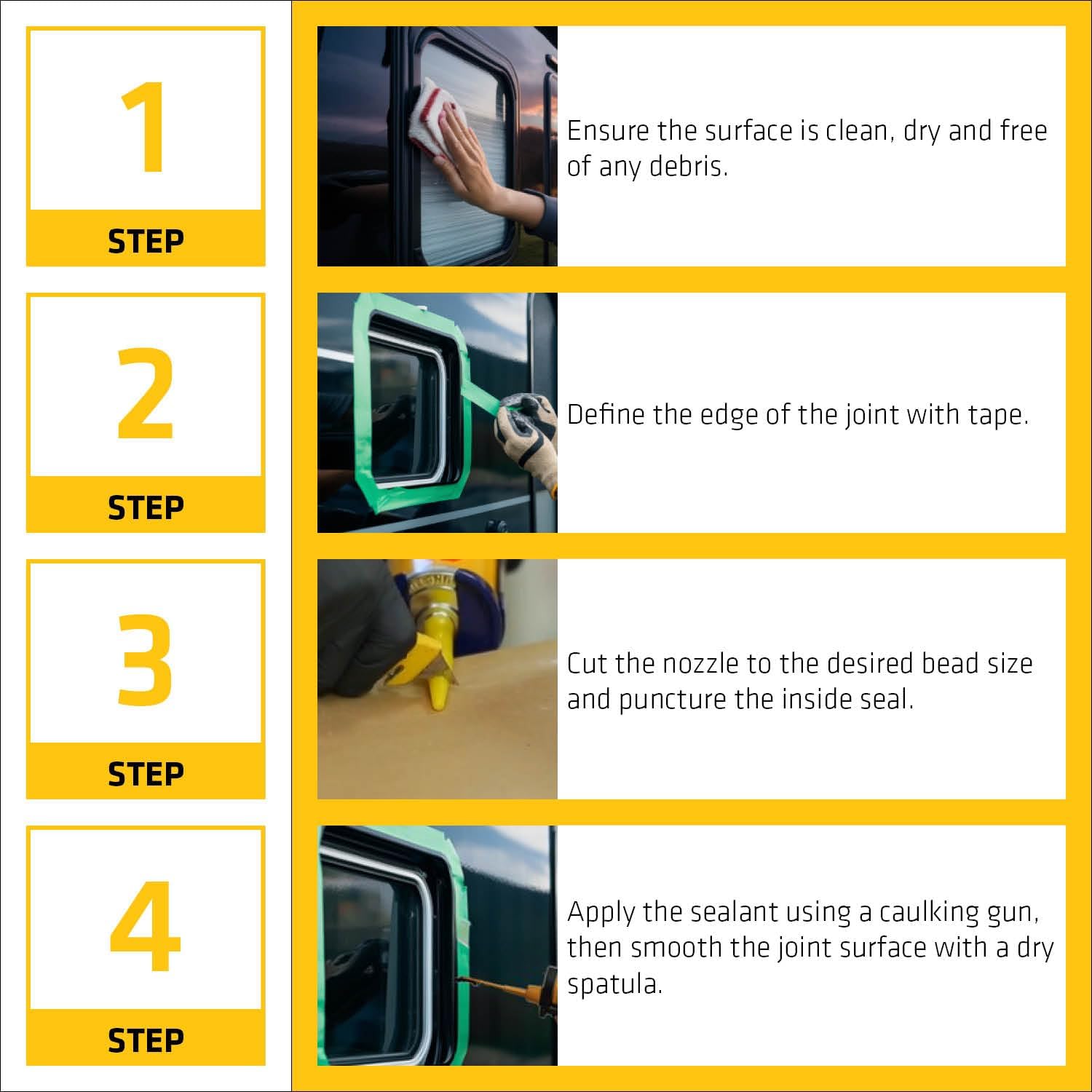 SIKA Sikaflex-221 Multi-Purpose Polyurethane Sealant/Adhesive, 10.1 fl oz, White – Fast-Curing, Permanent Elastic Bond, Weather-Resistant, Sandable & Paintable - Image 4