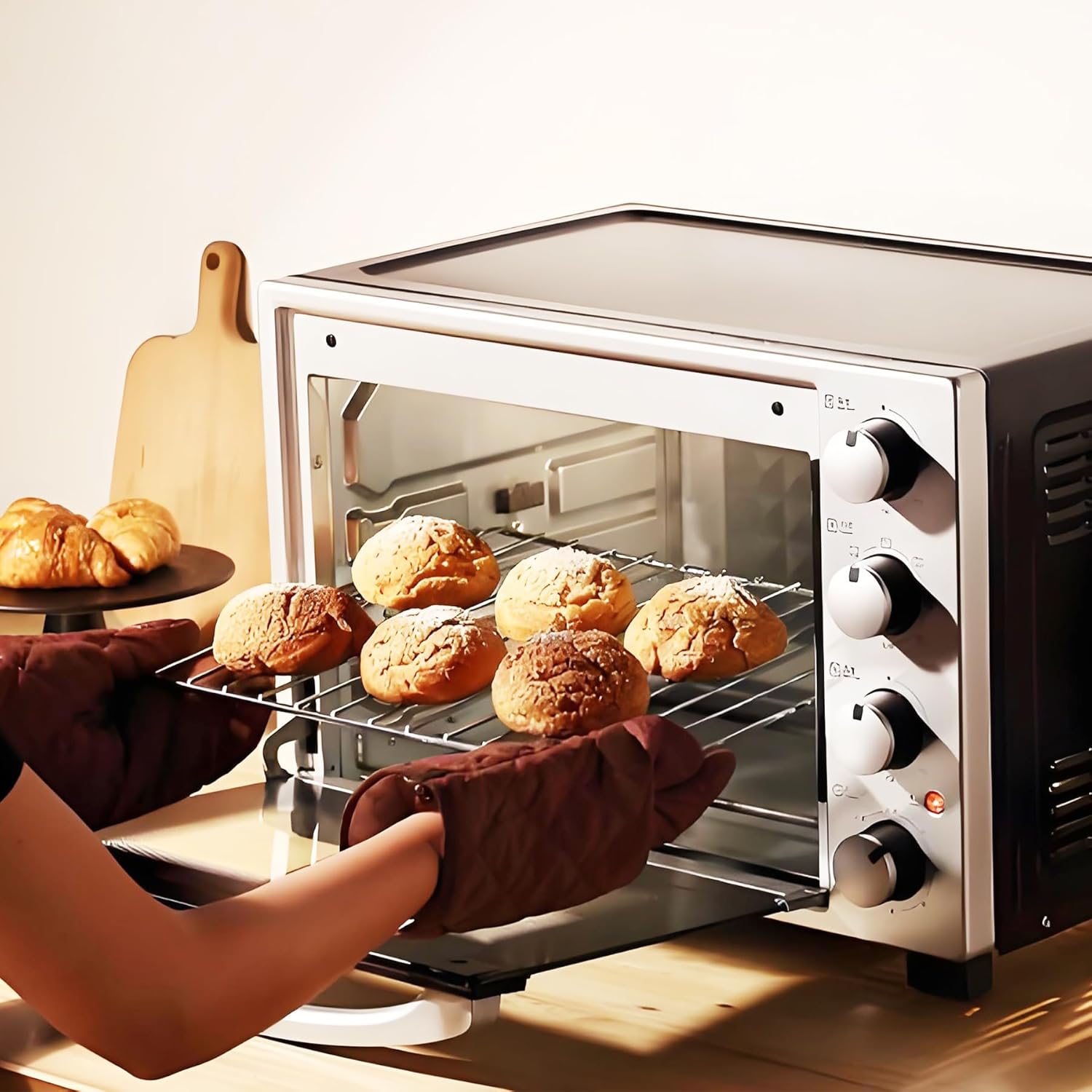 2Pack Adjustable Extendable Oven Rack, Wire Racks, Universal Telescopic Oven Cooker Shelf Rack For Whirlpool Frigidaire GE Kenmore Ovens. Adjusts from 14.5 Inches - 25.5 Inches Wide. - Image 5