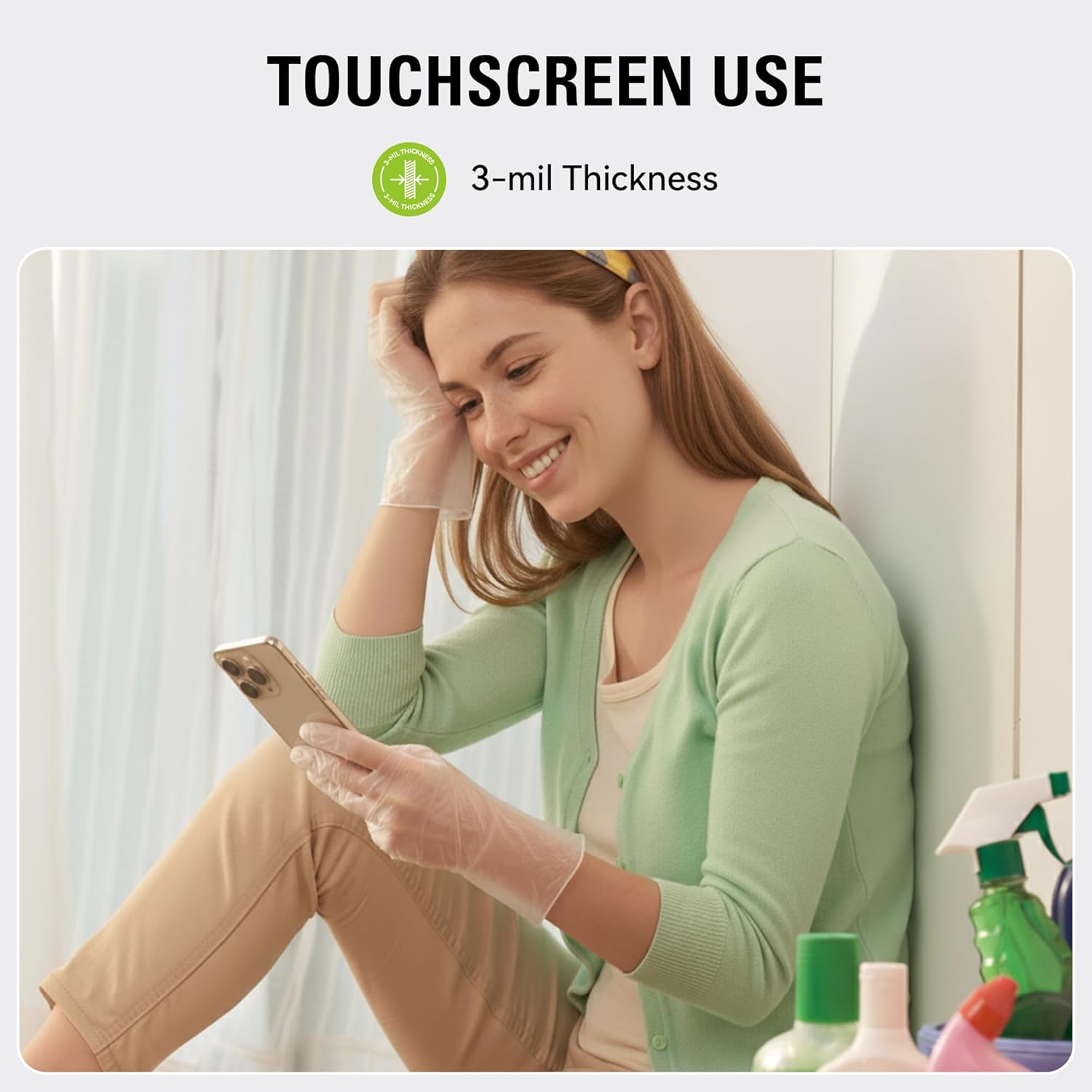 Disposable Vinyl Gloves, Food Safe, Latex-Free Powder-Free Clear Plastic Gloves for Cooking, House Clean, Food Prep - Image 3