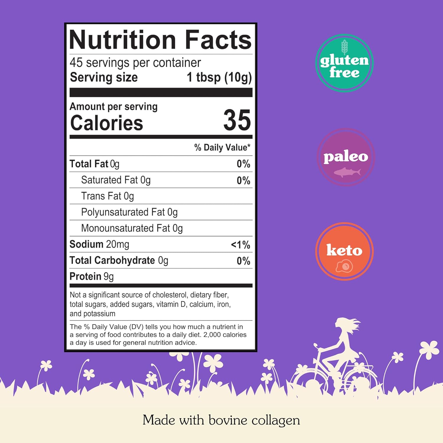 NuNaturals Unflavored Beef Gelatin Powder, Instantly Thickens, Stabilizes, and Texturizes, 1 lb - Image 2