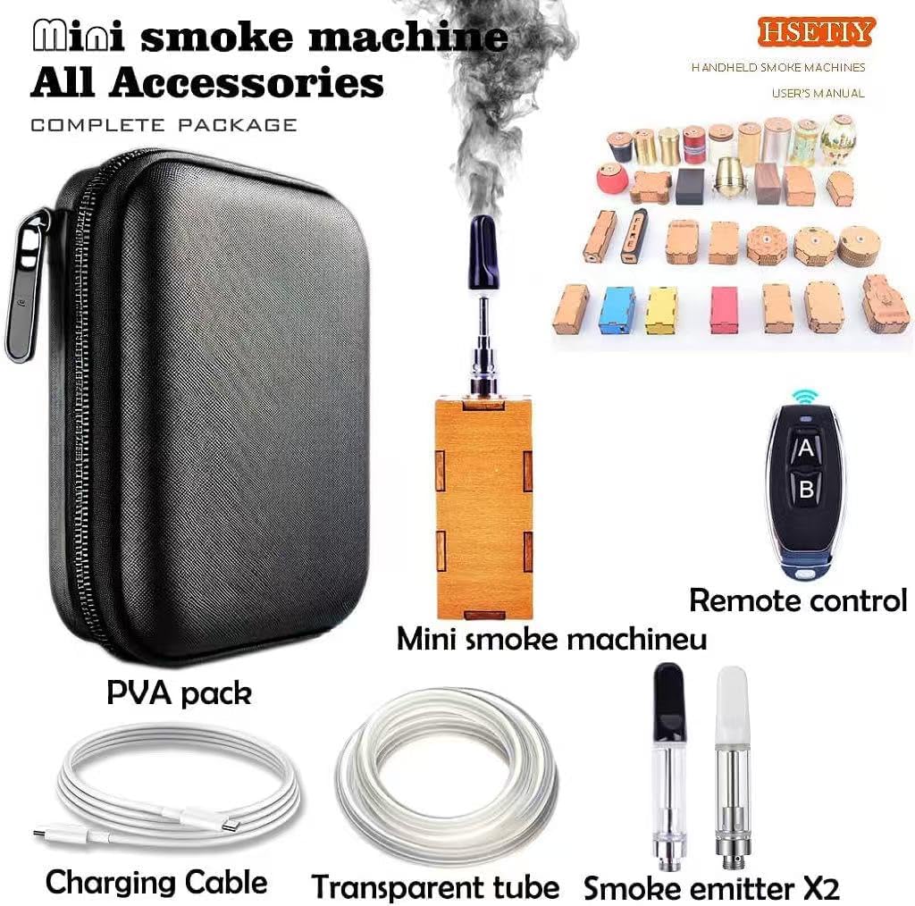 Mini Handheld Smoke Machine for Photography Scenes - Portable Fog Effect Device with Remote Control, Ideal for Magic, Cosplay, and Special Effects (small)