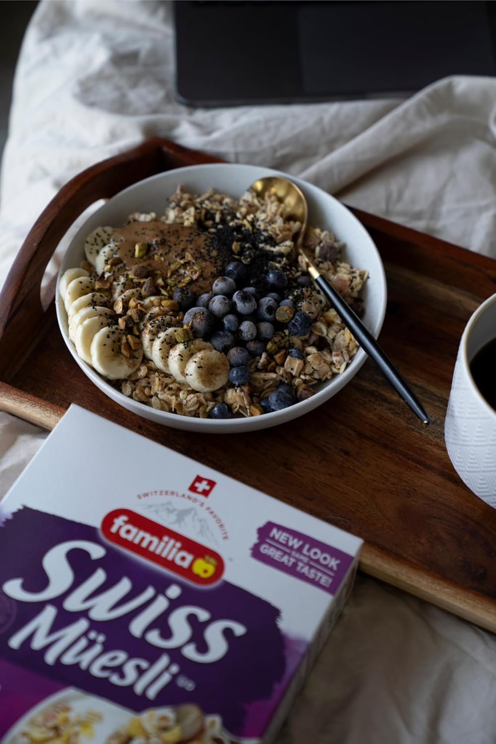 Familia Swiss Muesli Cereal, Premium Recipe with Spelt Flakes, Krispies, Fruit and Nuts, 0g Added Sugar, 21 Ounce (Pack of 1) - Image 6