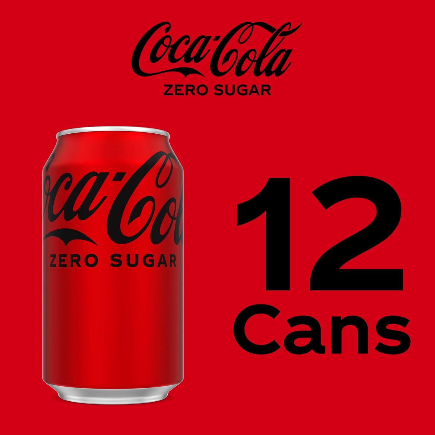 Coca-Cola Zero Sugar Soda, 12 fl oz Cans, 12 Pack - Classic Cola Soft Drink Fridge Pack - Image 7