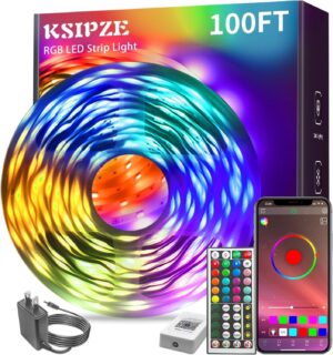 KSIPZE 100ft Led Strip Lights RGB M...