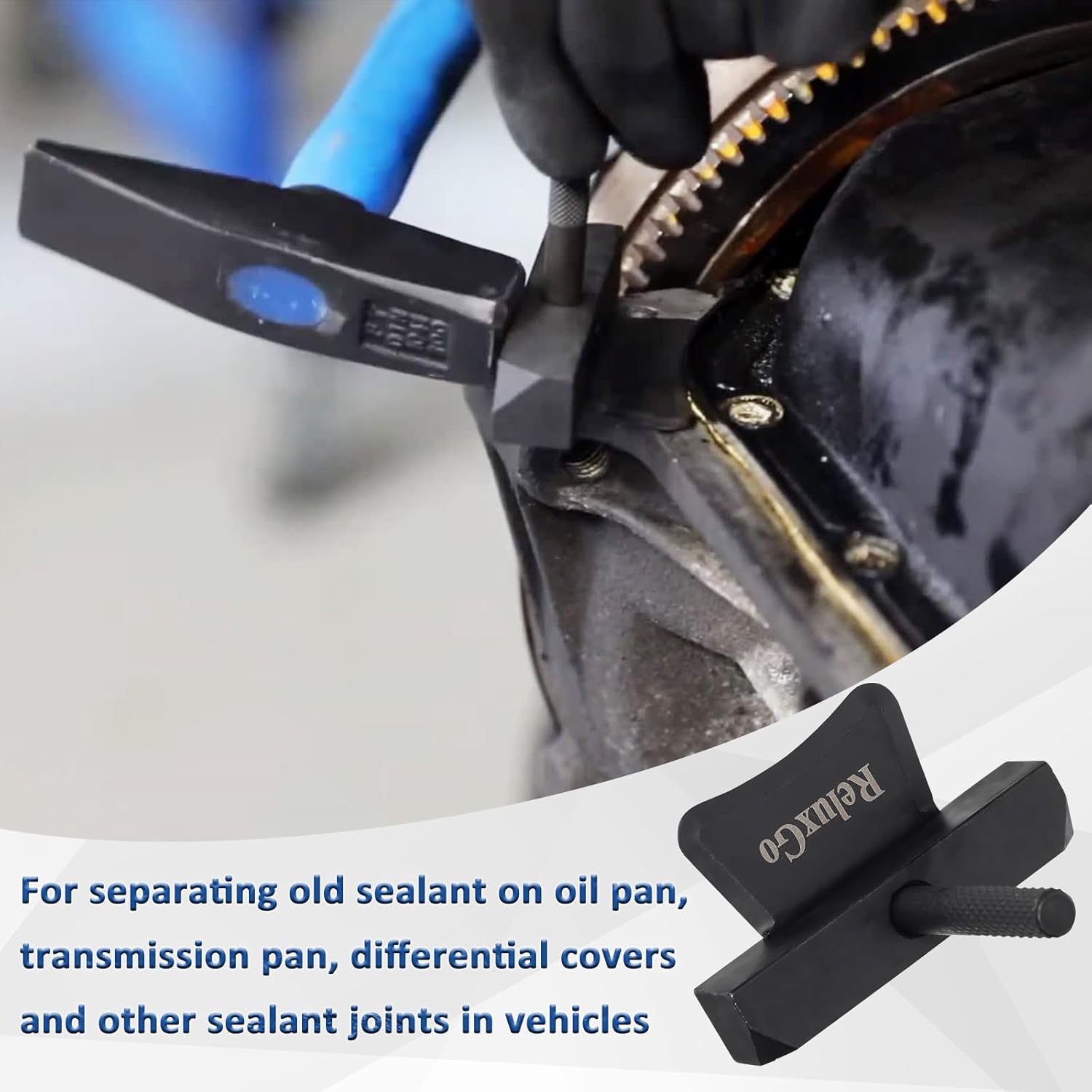 Oil Pan Separator Tool Compatible with Benz/BMW, Gasket Remover Scraper Tool, Engine Transmissions RTV Sealant Removal Tool Kit - Image 2